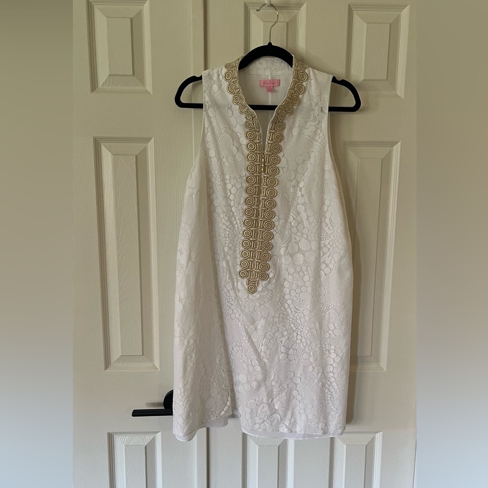 Lilly Pulitzer White and Gold Dress - Picture 2 of 5
